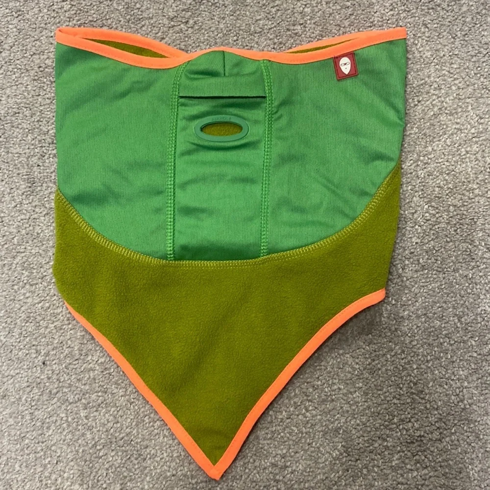 Air Hole Two Tone Green Fleece Mask